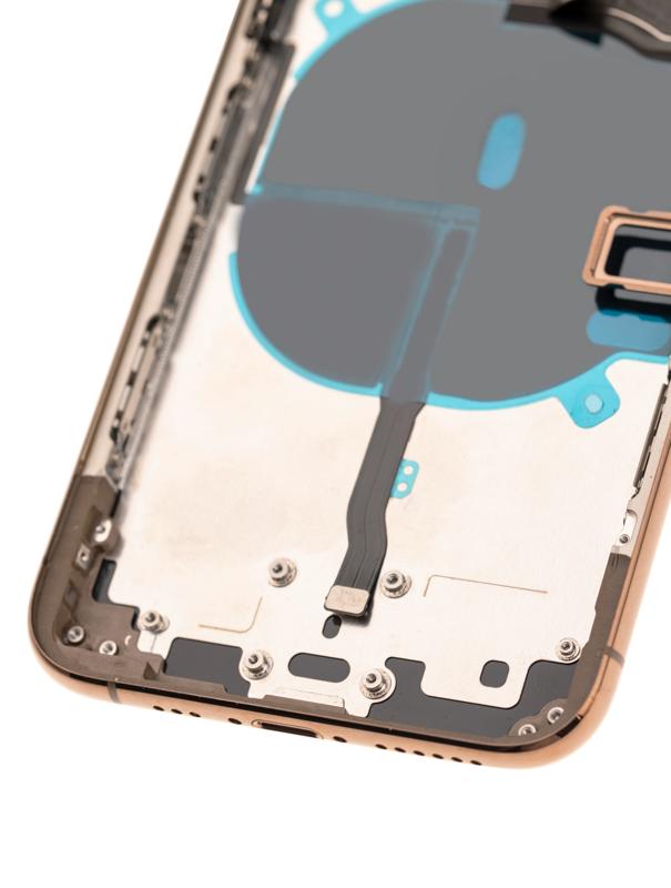 Tapa trasera para iPhone 11 Pro con componentes pequenos pre-instalados (Usado, Original, Grado B) (Dorado)