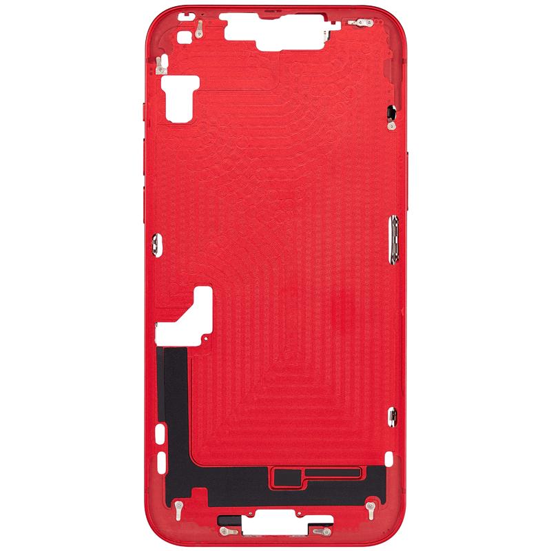 Carcasa media con botones de encendido y volumen para iPhone 14 Plus (version US) (Rojo)