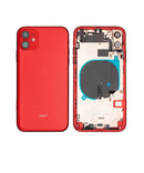 Tapa trasera con componentes pequeños pre-instalados para iPhone 11 (Usado, Grado C) (Rojo)