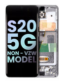 Pantalla OLED para Samsung Galaxy S20 5G con marco (Blanco Nube)