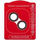 Protector de lente de camara para iPhone 14 / 14 Plus (Rojo) (Transparente)