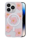 Funda Slim Antlr Bloom para iPhone 14 Pro MagSafe Rosa 01