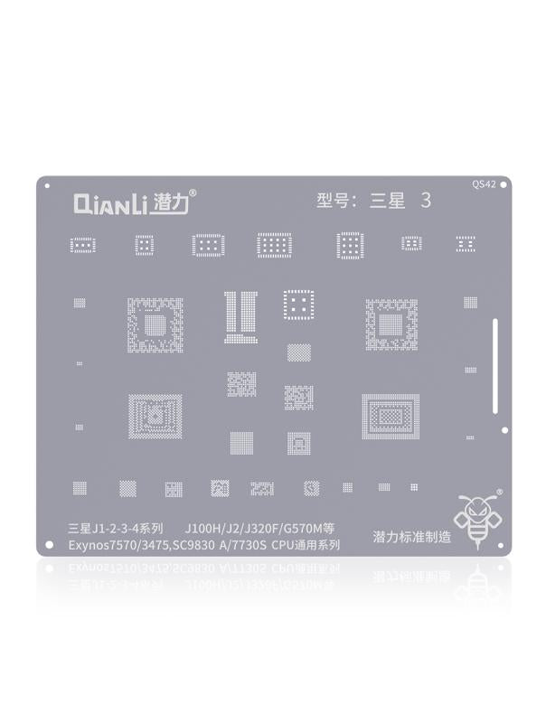 Stencil Bumblebee (QS42) para Samsung Galaxy J1 / J2 / J3 / J4 (Exynos7570 / 3475 / SC9830A / 7730S) Serie Universal para CPU (Qianli)