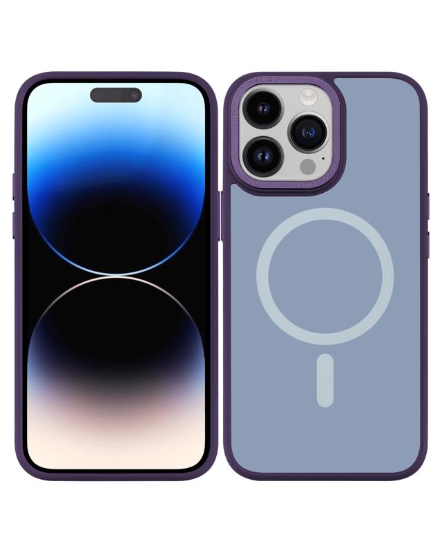 Funda Slim Ruva Luxe para iPhone 14 Pro Max MagSafe Morada 1 PAQUETE