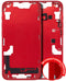 Carcasa intermedia con botones de encendido y volumen para iPhone 14 (Version Internacional) (Rojo)