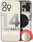 Tapa trasera para iPhone 14 Pro Max (Version Internacional, Sin Logo, Oro)