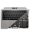 Carcasa superior con bateria y teclado para MacBook Pro 13" (A2251 / Mid 2020) (Teclado EU) (Plateado)