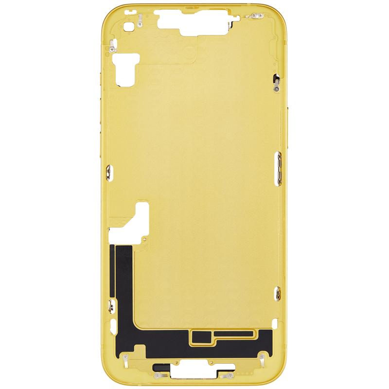 Carcasa media con botones de encendido y volumen para iPhone 14 Plus (Version Internacional) (Amarillo)