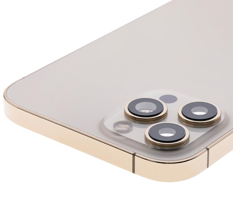 Tapa trasera para iPhone 12 Pro Max con componentes (Versión US) (Oro)