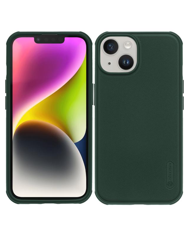 Estuche Rugged Mattur Asteroide para iPhone 14 Verde 1 Paquete