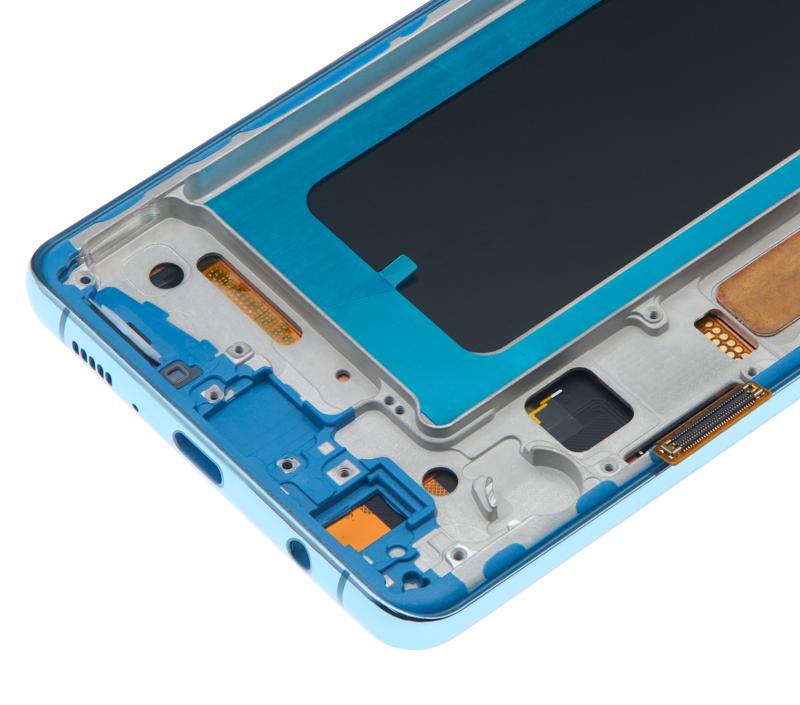 Pantalla LCD con marco para Samsung Galaxy S10 Plus (Sin sensor de huella digital) (Azul Prisma)