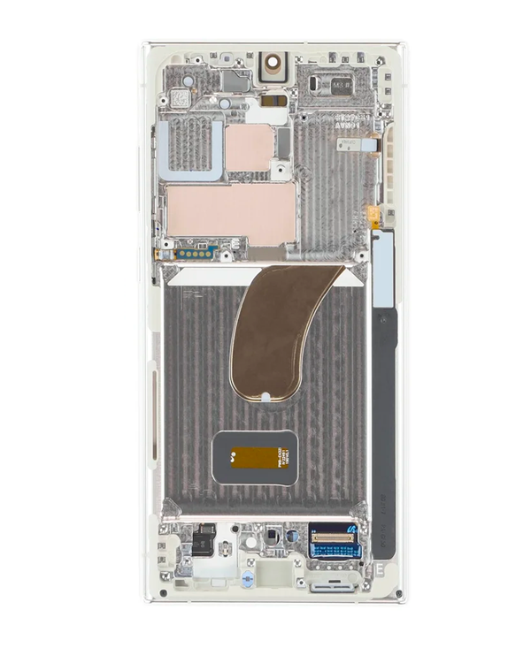 Pantalla Completa Para Samsung Galaxy S23 Ultra con marco color Crema - Original Service Pack