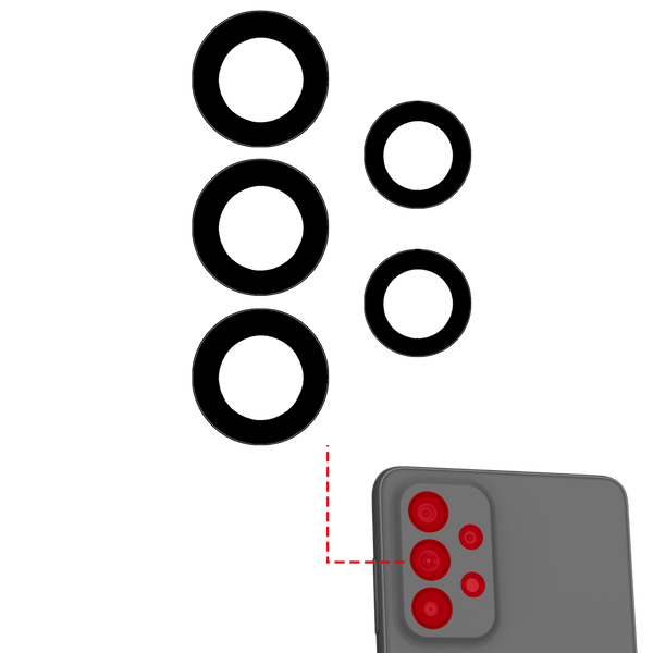 Paquete de 10 lentes de camara para Samsung Galaxy A73