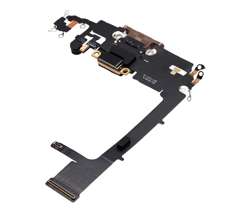 Puerto de carga con placa para iPhone 11 Pro (Oro)