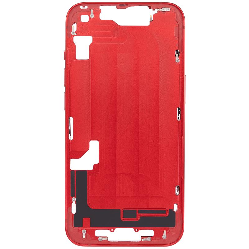 Carcasa intermedia con botones de encendido y volumen para iPhone 14 (Version US) (Rojo)