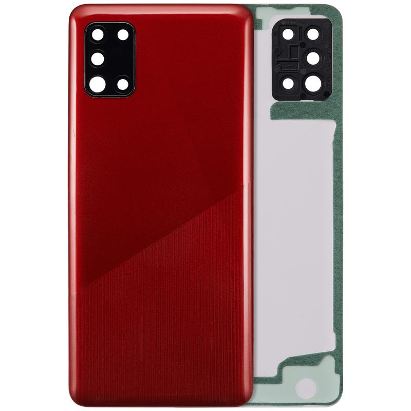 Tapa trasera con lente de camara para Samsung Galaxy A31 (Prism Crush Red)