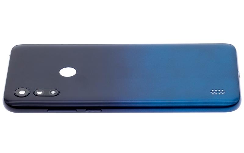 Tapa trasera de vidrio para Motorola Moto E6S (XT2053 / 2020) (Azul Pavo Real)