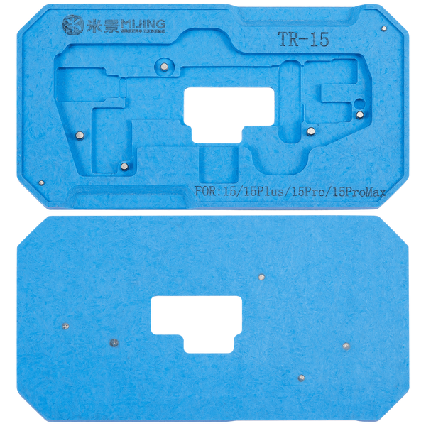 Plataforma de soldadura y reballing para capa media de placa base 4 en 1 con plantilla para iPhone 15 / 15 Plus / 15 Pro / 15 Pro Max Serie Z20 (MiJing)