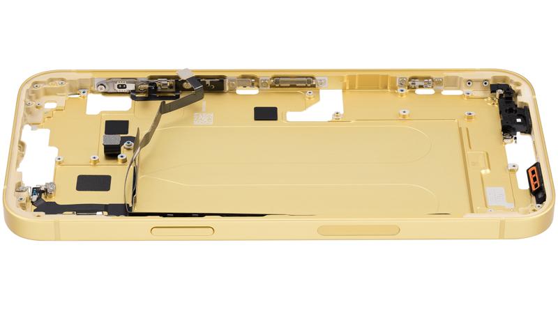 Carcasa media con botones de encendido y volumen para iPhone 14 Plus (Amarillo) (OEM Usado Grado C)