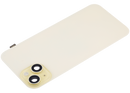 Tapa trasera para iPhone 15 Plus con placa de acero, NFC inalambrico, magnetico MagSafe y flex de linterna (Amarillo)