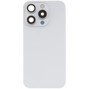 Tapa trasera con placa de acero, carga inalambrica NFC y MagSafe, iman y flex de linterna para iPhone 15 Pro (Blanco Titanio)