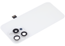 Tapa trasera con placa de acero, carga inalambrica NFC y MagSafe, iman y flex de linterna para iPhone 15 Pro (Blanco Titanio)