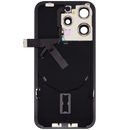 Tapa trasera para iPhone 15 Pro con placa de acero, carga inalambrica NFC, MagSafe, iman y flex de linterna (Titanio Natural)