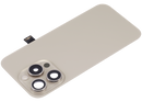 Tapa trasera para iPhone 15 Pro con placa de acero, carga inalambrica NFC, MagSafe, iman y flex de linterna (Titanio Natural)