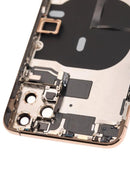 Tapa trasera con componentes pequeños para iPhone 11 Pro Max (Usada Original Calidad C) (Oro)