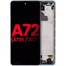 Pantalla OLED con marco para Samsung A72 (A725 / 2021) Azul