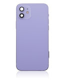 Tapa trasera con componentes pequenos pre-instalados para iPhone 12 (Version US) (Sin logo) (Morado)