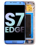 Pantalla OLED con marco para Samsung Galaxy S7 Edge Azul original