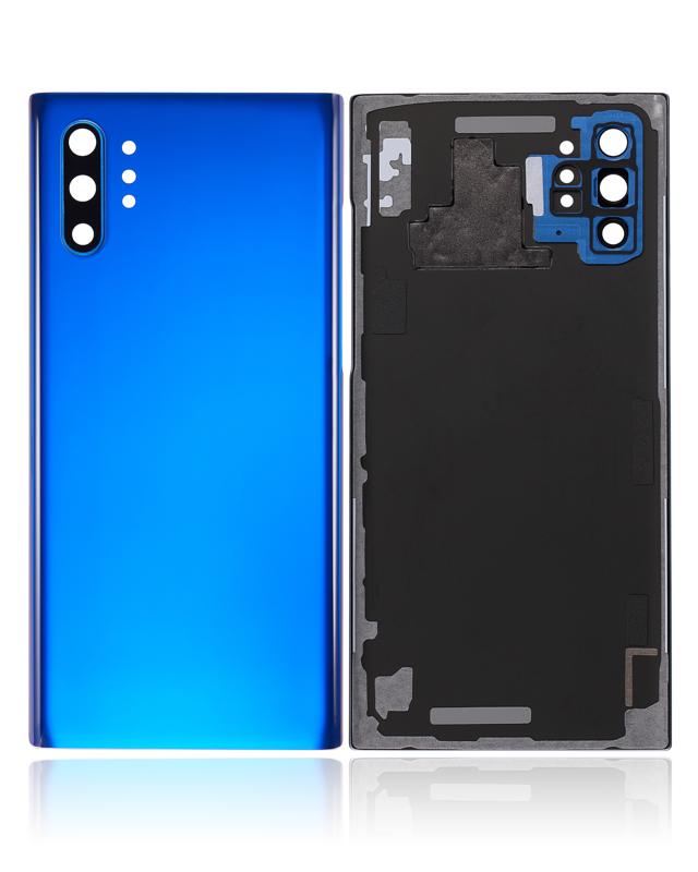 Tapa trasera con lente de camara para Samsung Galaxy Note 10 Plus / 5G (sin logo) (Azul)