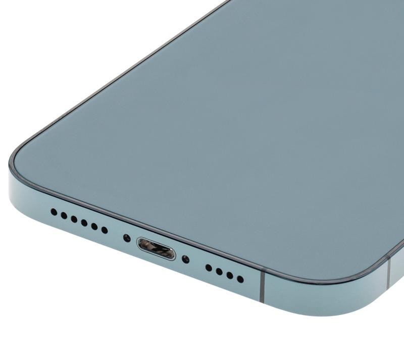 Tapa trasera para iPhone 12 Pro Max con componentes pequeños pre-instalados (Versión EE.UU.) Azul Pacífico