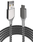 Cable Micro USB a USB Tipo A de 3 pies (AmpSentrix) (Infinity) (Plateado)