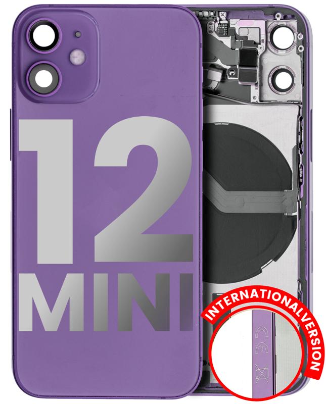 Tapa trasera para iPhone 12 Mini con componentes pequeños pre-instalados (Versión Internacional) (Usada Original Grado A) (Morado)