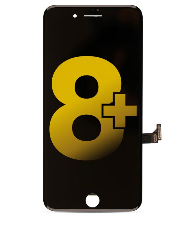 Pantalla LCD para iPhone 8 Plus con placa de acero (Negro)