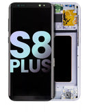 Pantalla OLED para Samsung Galaxy S8 Plus con marco (Gris / Violeta)