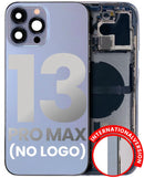 Tapa trasera para iPhone 13 Pro Max con componentes pequenos pre-instalados (Sin logo) (Version internacional) (Azul Sierra)