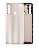 Tapa trasera de cristal para Motorola Moto G60 (XT2135-1 / 2021) (Champagne)