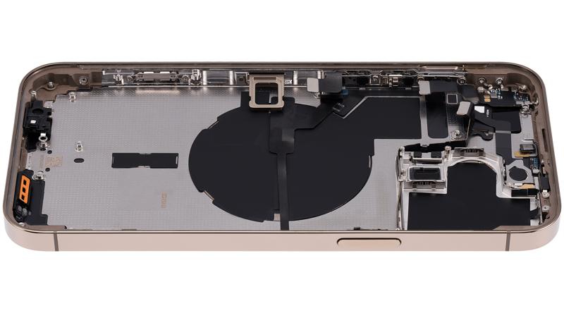 Tapa trasera para iPhone 14 Pro Max (Version Internacional, Sin Logo, Oro)