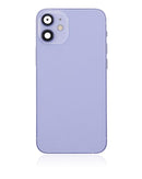 Tapa trasera con componentes pequenos pre-instalados para iPhone 12 Mini (Version EE.UU.) (Sin logo) (Morado)