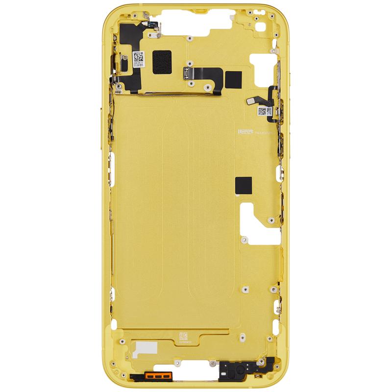 Carcasa media con botones de encendido y volumen para iPhone 14 Plus (Version Internacional) (Amarillo)