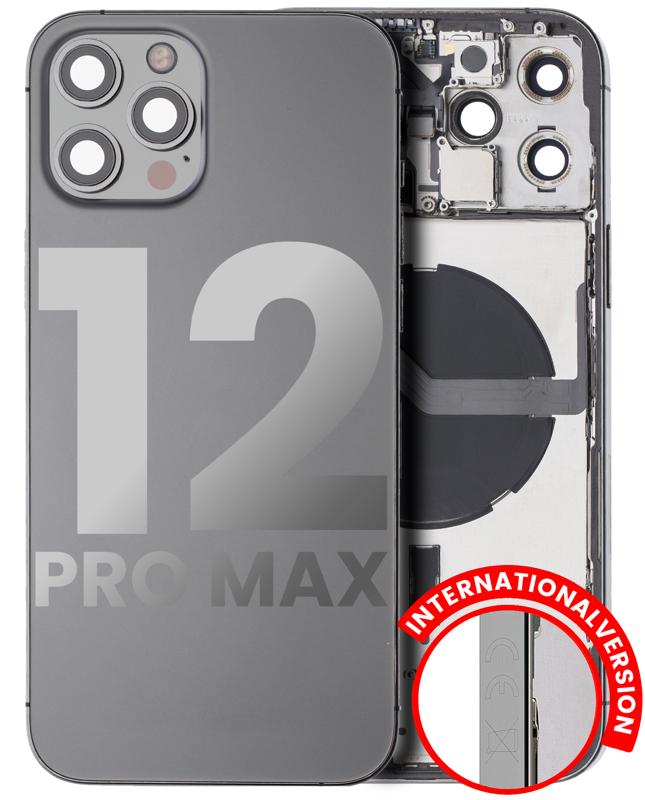 Tapa trasera con componentes pequeños para iPhone 12 Pro Max (Versión Internacional) (Usada Original Grado B) (Grafito)