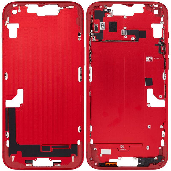 Carcasa intermedia para iPhone 14 Plus con botones de encendido y volumen (Version internacional) (Rojo)