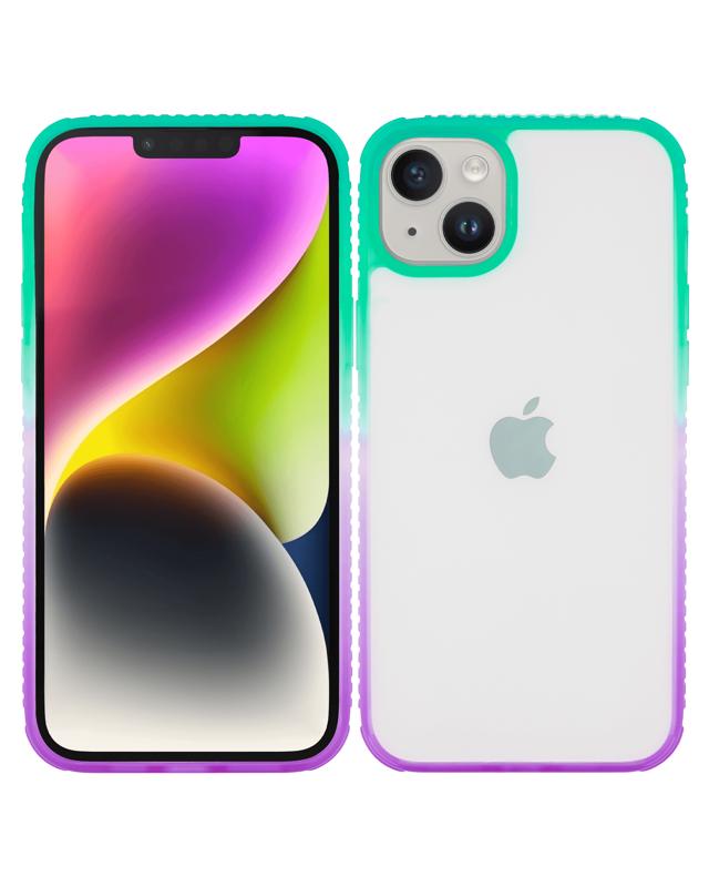 Funda Slim Mate Nebula para iPhone 14 Plus Morado/Verde - Paquete de 1