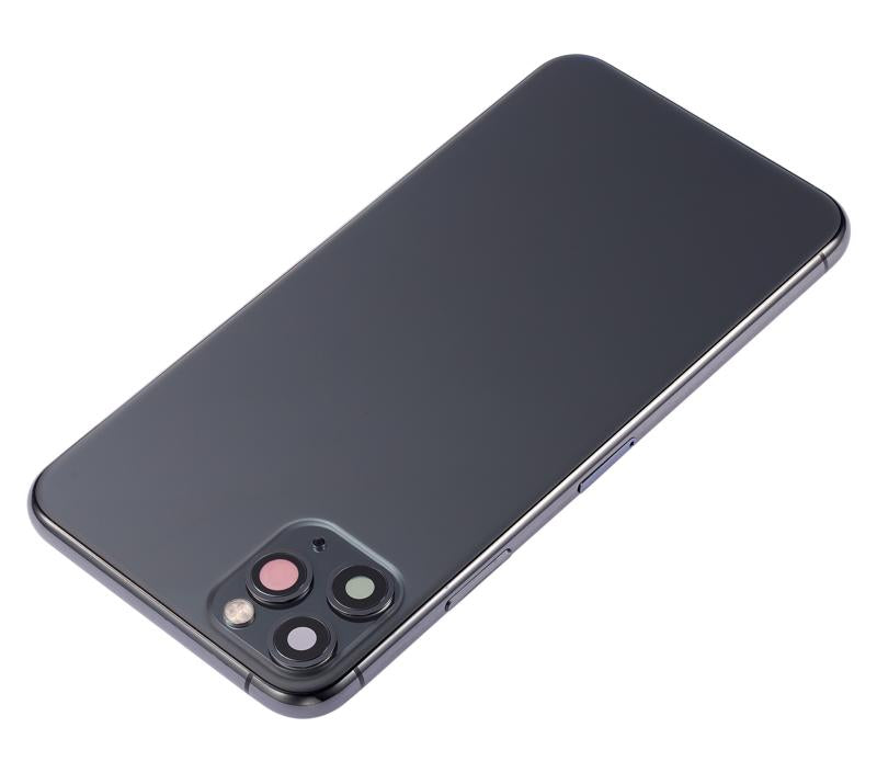 Tapa trasera para iPhone 11 Pro Max con componentes pequenos pre-instalados (Gris Espacial)