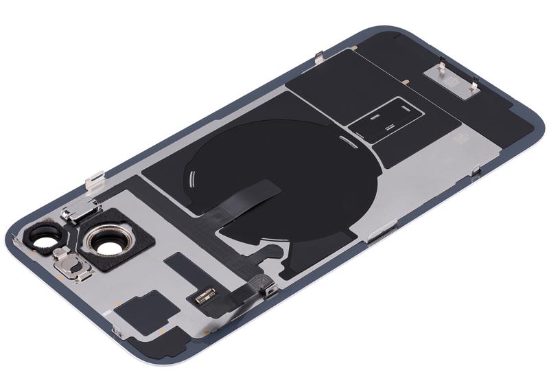 Tapa trasera con iman MagSafe y NFC para carga inalambrica para iPhone 15 Plus (Azul)