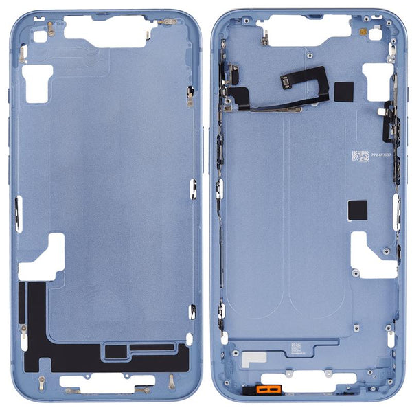 Carcasa intermedia con botones de encendido y volumen para iPhone 14 (Version Internacional) (Azul)