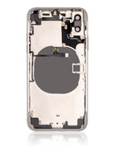 Tapa trasera para iPhone X con componentes pequeños pre-instalados (Usada, Grado C) (Plata)